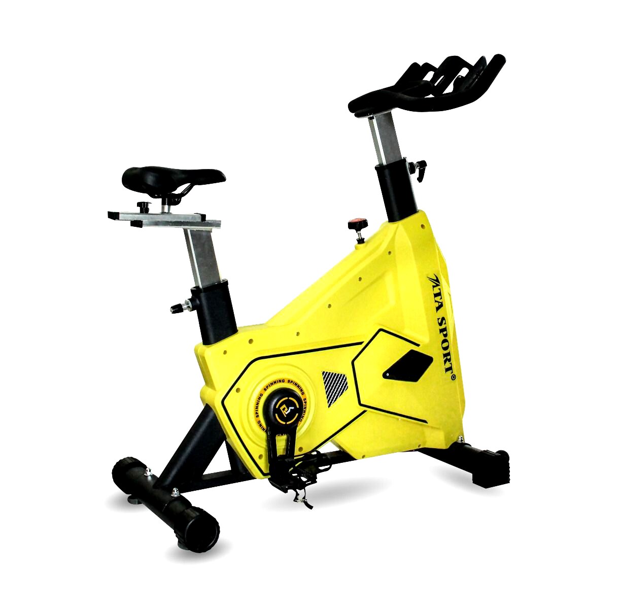 yellow spin bike